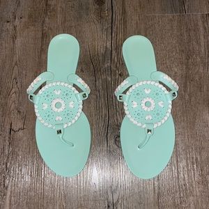 Jack Rogers Georgica Jelly Sandals in Mint
